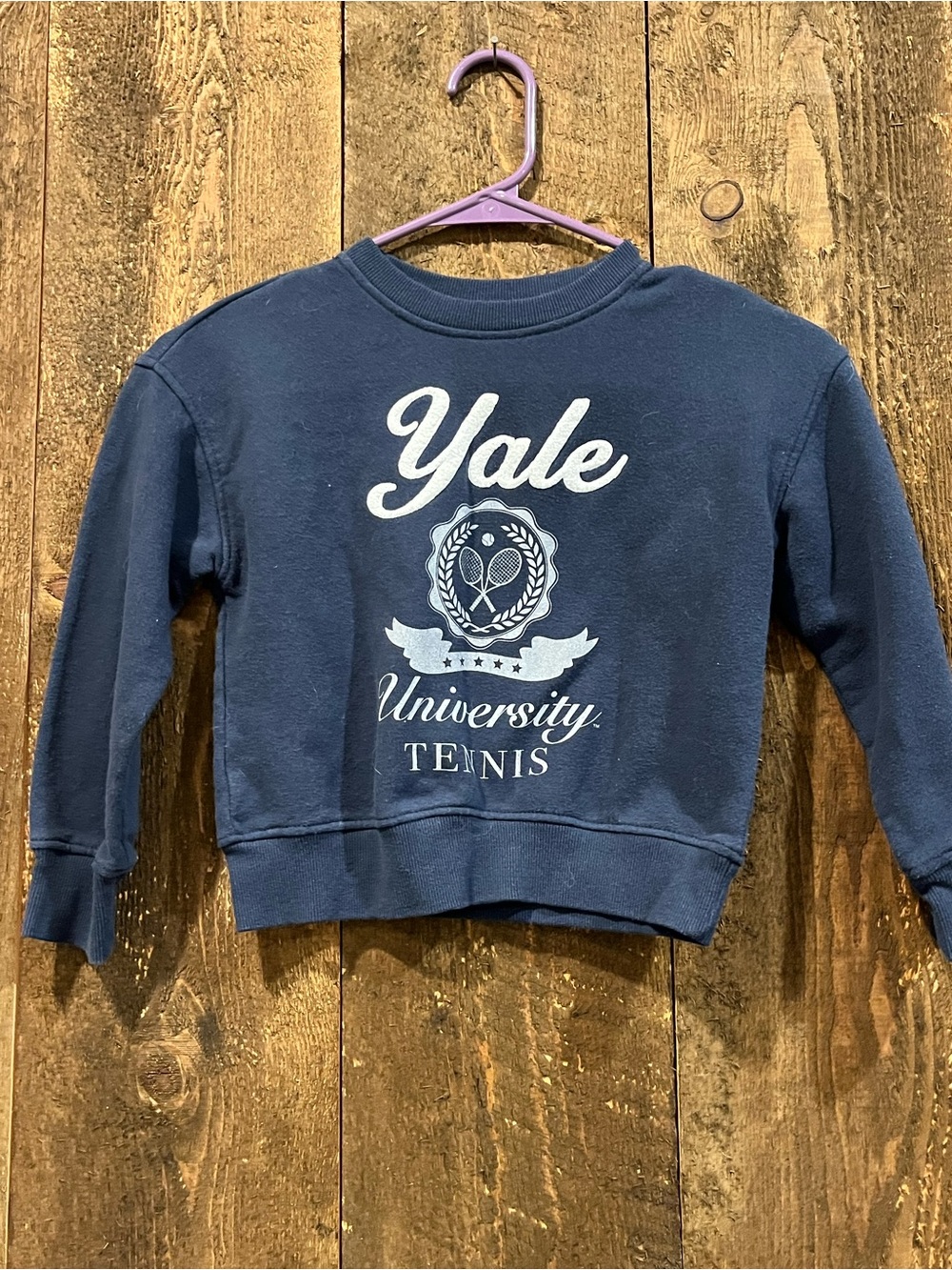 Navy Kids' Tennis Crewneck Sweatshirt